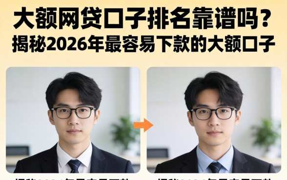 大额网贷口子排名靠谱吗?揭秘2026年最容易下款的大额口子 揭秘2026年最容易下款的大额口子