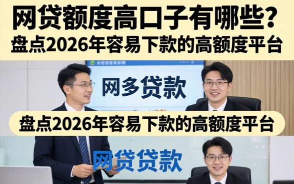 网贷额度高口子有哪些？盘点2026年容易下款的高额度平台