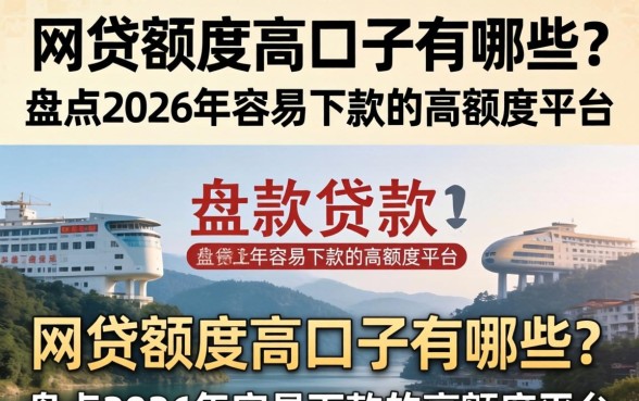 网贷额度高口子有哪些?盘点2026年容易下款的高额度平台 盘点2026年容易下款的高额度平台