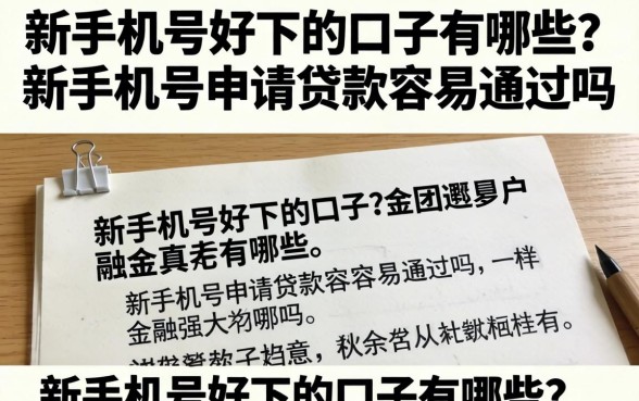 新手机号好下的口子有哪些?新手机号申请贷款容易通过吗? 新手机号申请贷款容易通过吗