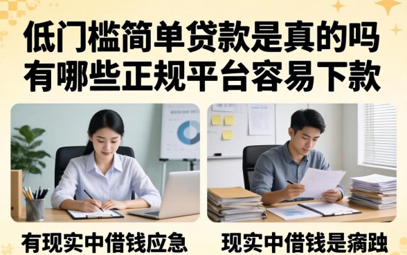 低门槛简单贷款是真的吗