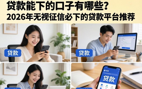 贷款能下的口子有哪些?2026年无视征信必下的贷款平台推荐 2026年无视征信必下的贷款平台推荐