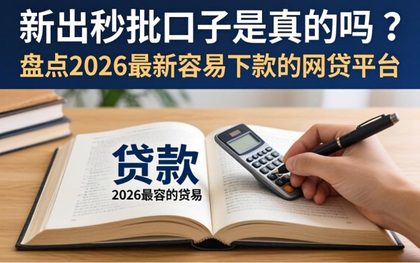新出的秒批口子是真的吗？盘点2026最新容易下款的网贷平台