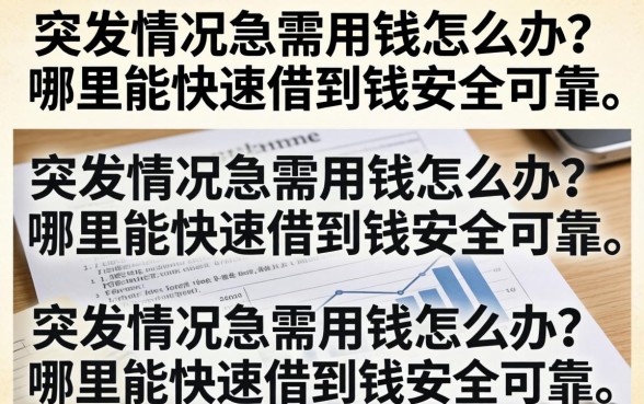 突发情况急需用钱怎么办?哪里能快速借到钱安全可靠 哪里能快速借到钱安全可靠