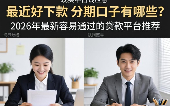 最近好下款的分期口子有哪些?2026年最新容易通过的贷款平台推荐 2026年最新容易通过的贷款平台推荐