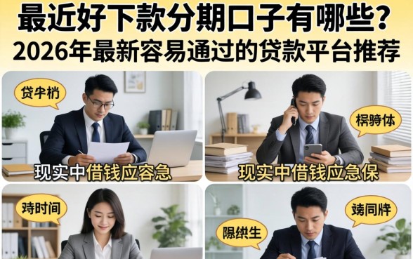 最近好下款的分期口子有哪些?2026年最新容易通过的贷款平台推荐 2026年最新容易通过的贷款平台推荐