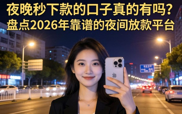 夜晚秒下款的口子真的有吗?盘点2026年靠谱的夜间放款平台 盘点2026年靠谱的夜间放款平台