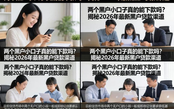 两个黑户小口子真的能下款吗？揭秘2026年最新黑户贷款渠道