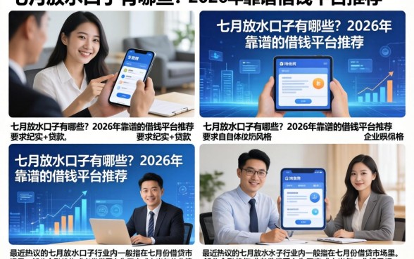 七月放水口子有哪些？2026年靠谱的借钱平台推荐