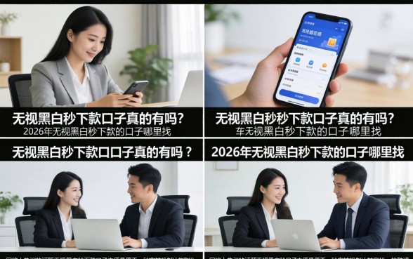 无视黑白秒下款口子真的有吗？2026年无视黑白秒下款的口子哪里找