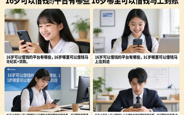 16岁可以借钱的平台有哪些，16岁哪里可以借钱马上到账