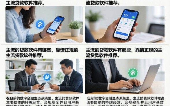 主流的贷款软件有哪些，靠谱正规的主流贷款软件推荐