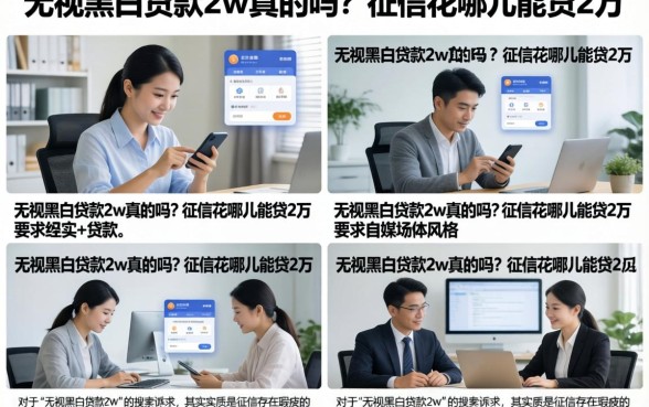无视黑白贷款2w真的吗？征信花哪里能贷2万
