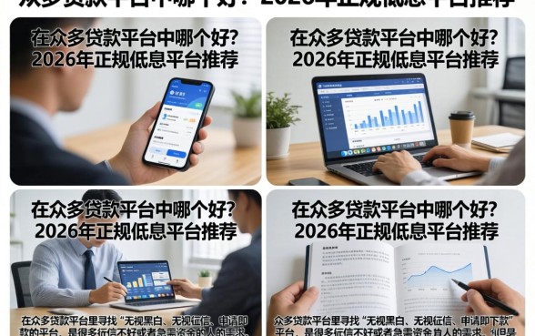 在众多贷款平台中哪个好？2026年正规低息平台推荐