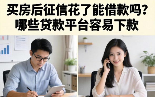 买房后征信花了能借款吗？哪些贷款平台容易下款？