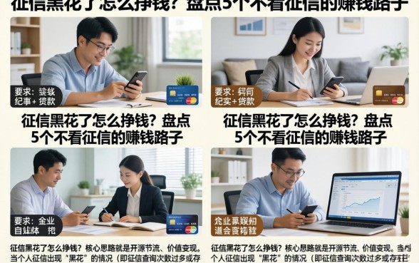 征信黑花了怎么挣钱？盘点5个不看征信的赚钱路子