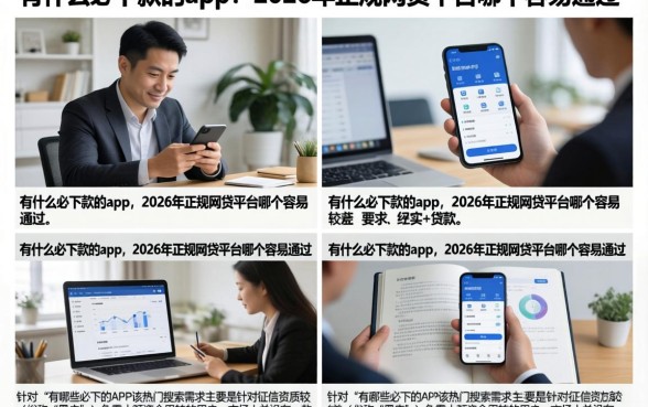 有什么必下款的app，2026年正规网贷平台哪个容易通过