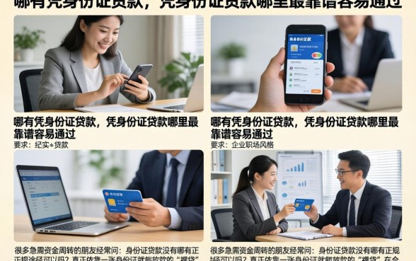 哪有凭身份证贷款，凭身份证贷款哪里最靠谱容易通过