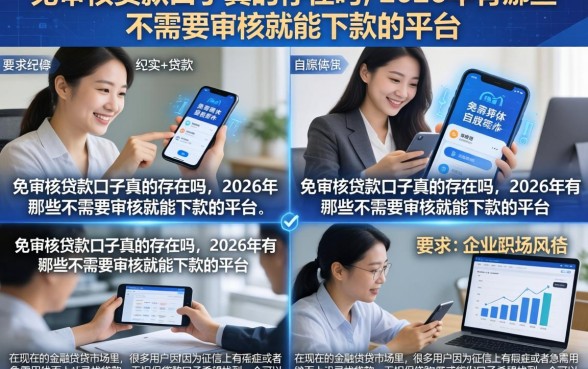 免审核贷款口子真的存在吗,2026年有哪些不需要审核就能下款的平台