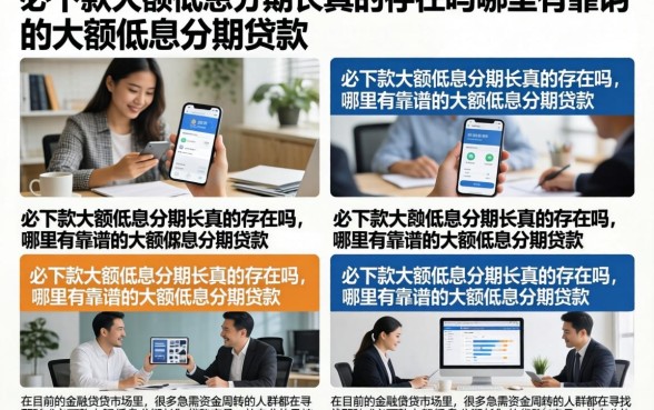 必下款大额低息分期长真的存在吗,哪里有靠谱的大额低息分期贷款