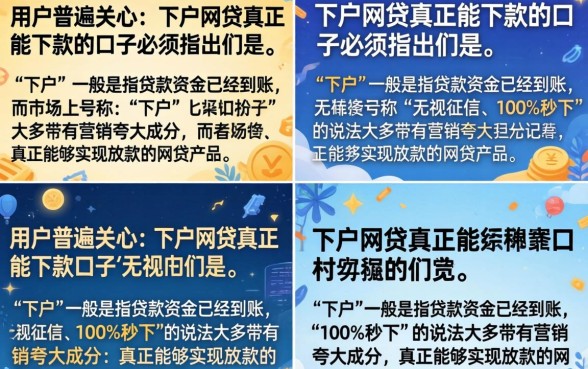 下户网贷真正能下款的口子有哪些？2024年征信花也能下款的网贷口子推荐
