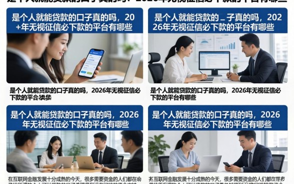 是个人就能贷款的口子真的吗，2026年无视征信必下款的平台有哪些