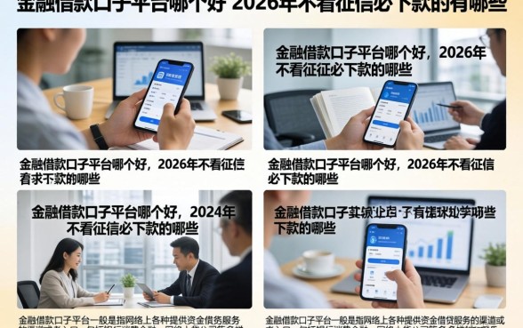 金融借款口子平台哪个好，2026年不看征信必下款的有哪些