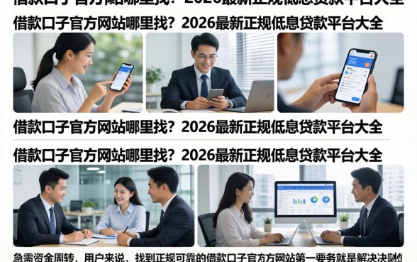 借款口子官方网站哪里找？2026最新正规低息贷款平台大全