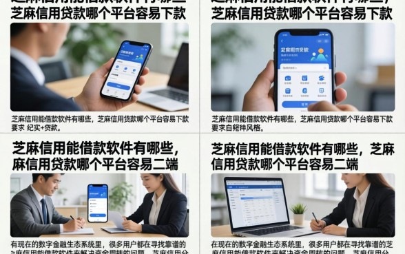 芝麻信用能借款软件有哪些，芝麻信用贷款哪个平台容易下款
