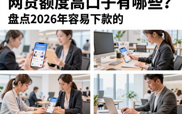 网贷额度高口子有哪些?盘点2026年容易下款的高额度平台