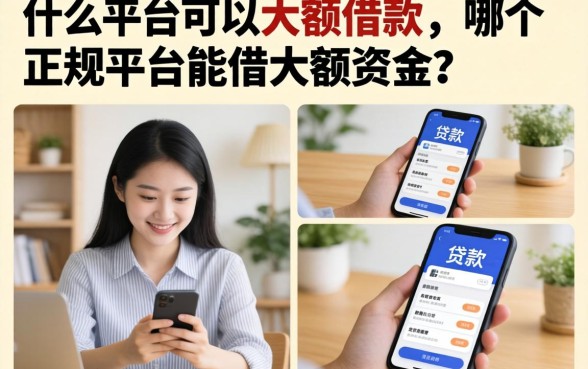 什么平台可以大额借款，哪个正规平台能借大额资金？