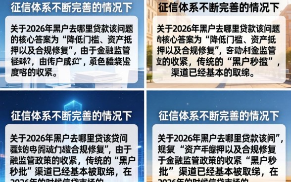 2026年黑户去哪贷款？2026年黑户必下的口子有哪些