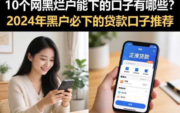 10个网黑烂户能下的口子有哪些？2024年黑户必下的贷款口子推荐