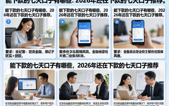 能下款的七天口子有哪些，2026年还在下款的七天口子推荐
