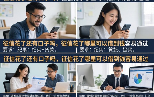 征信花了还有口子吗，征信花了哪里可以借到钱容易通过