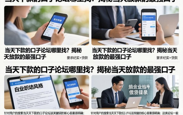 当天下款的口子论坛哪里找？揭秘当天放款的最强口子