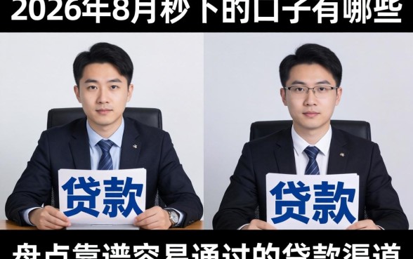 2026年8月秒下的口子有哪些，盘点靠谱容易通过的贷款渠道