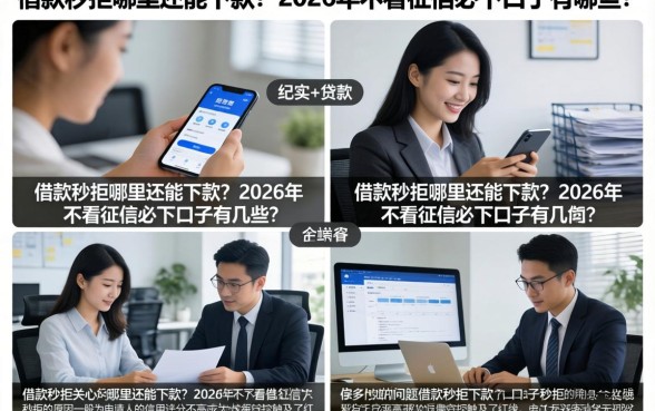 借款秒拒哪里还能下款?2026年不看征信必下口子有哪些?