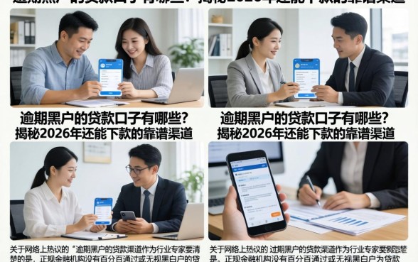 逾期黑户的贷款口子有哪些？揭秘2026年还能下款的靠谱渠道
