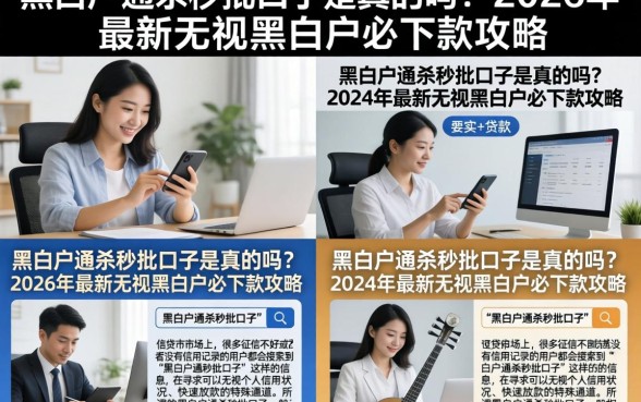 黑白户通杀秒批口子是真的吗?2026年最新无视黑白户必下款攻略
