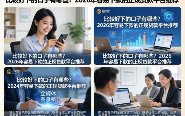 比较好下的口子有哪些?2026年容易下款的正规贷款平台推荐