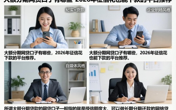 大额分期网贷口子有哪些,2026年征信花也能下款的平台推荐
