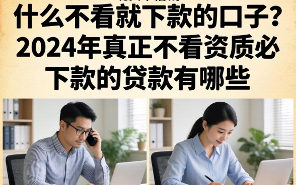 什么不看就下款的口子？2024年真正不看资质必下款的贷款有哪些