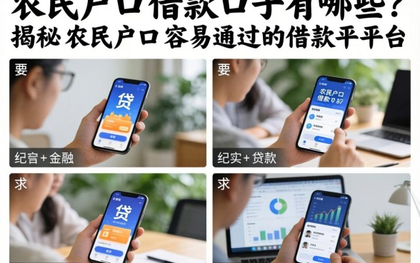 农民户口借款口子有哪些？揭秘农民户口容易通过的借款平台