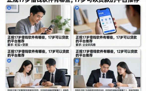 正规17岁借钱软件有哪些，17岁可以贷款的平台推荐