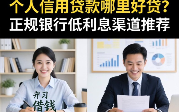 个人信用贷款哪里好贷？正规银行低利息渠道推荐