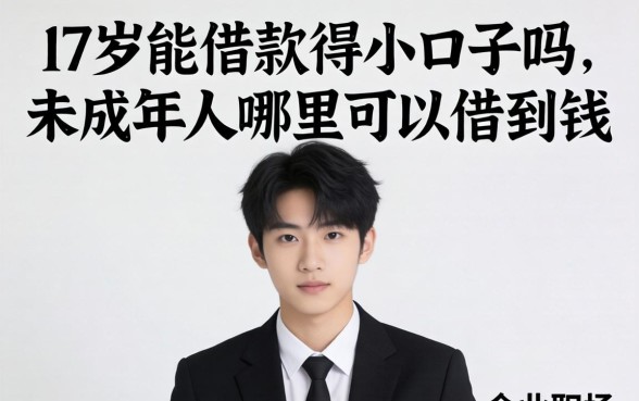 17岁能借款得小口子吗，未成年人哪里可以借到钱