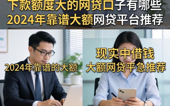 下款额度大的网贷口子有哪些，2024年靠谱大额网贷平台推荐