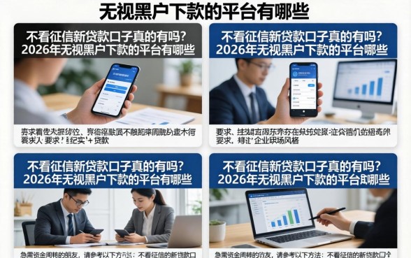 不看征信新贷款口子真的有吗?2026年无视黑户下款的平台有哪些