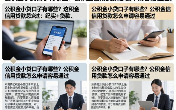 公积金小贷口子有哪些？公积金信用贷款怎么申请容易通过